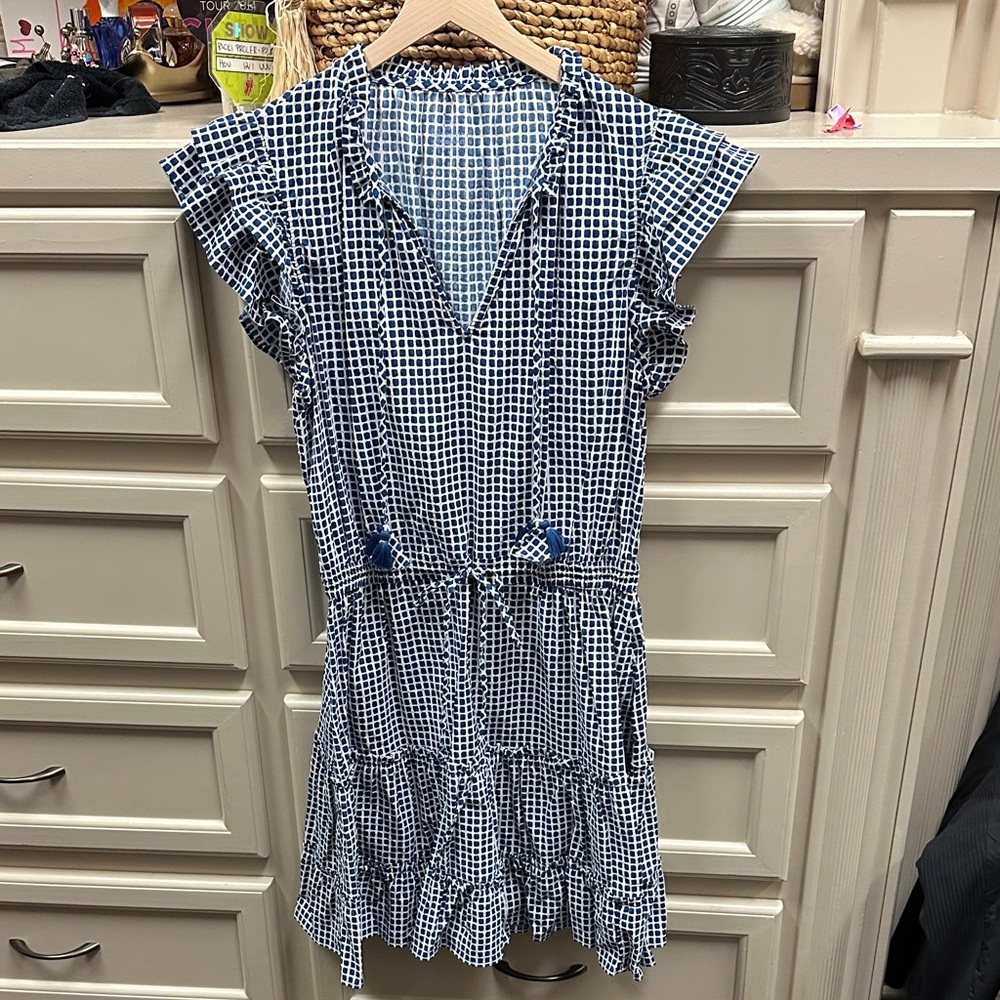Vineyard Vines Blue Checkered Women's Performance Dress